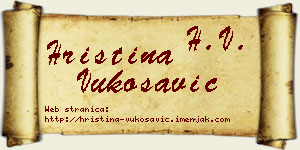 Hristina Vukosavić vizit kartica